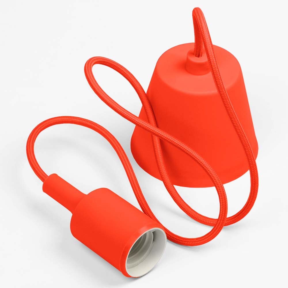 фото Подвес с патроном E27 1 м красный, 1 шт. в заказе