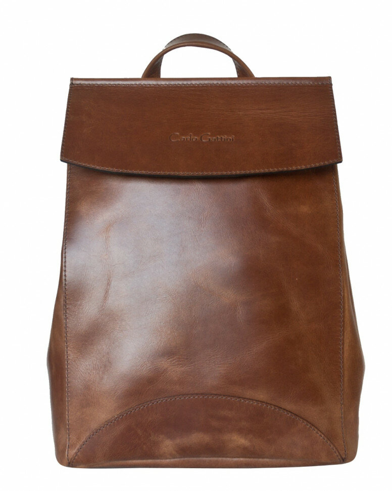 Рюкзак кожаный женский Carlo Gattini Antessio cognac 3041-03 коричневый