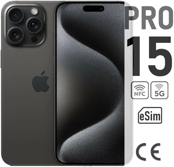 Apple iPhone 15 Pro 128GB eSIM Black Titanium (черный титан)