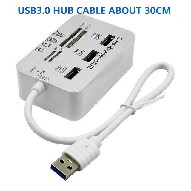 USB хаб-картридер Nice Device HUB 2010H3 USB 30/31 3xUSB MS DUO SD (HC) M2 T-Flash