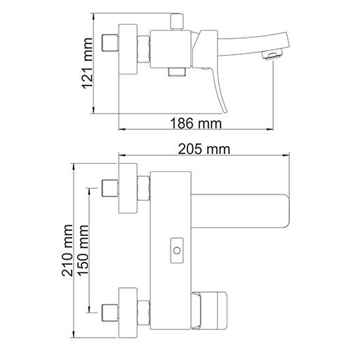 Смеситель для ванны с коротким изливом WasserKRAFT Aller 1061WHITE из латуни - фотография № 2