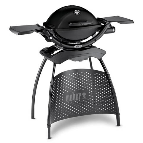 Газовый гриль Weber Q 1200 Black Line c подставкой Черный