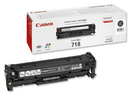 Тонер Картридж Canon 718BK 2662B002 черный (3400стр.) для Canon LBP7200/MF8330/8350
