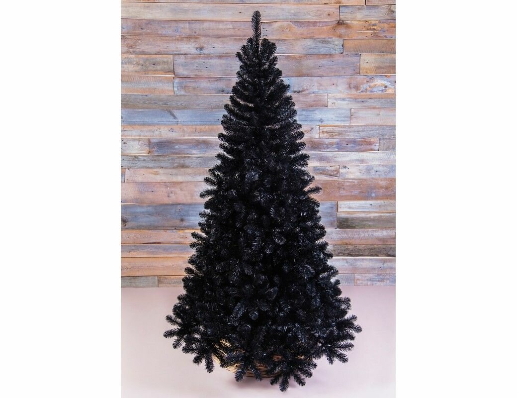 Черная искусственная елка Санкт-Петербург 230 см, ПВХ, Triumph Tree 72071