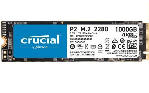 SSD-накопитель Crucial P2 CT1000P2SSD8, 1000GB