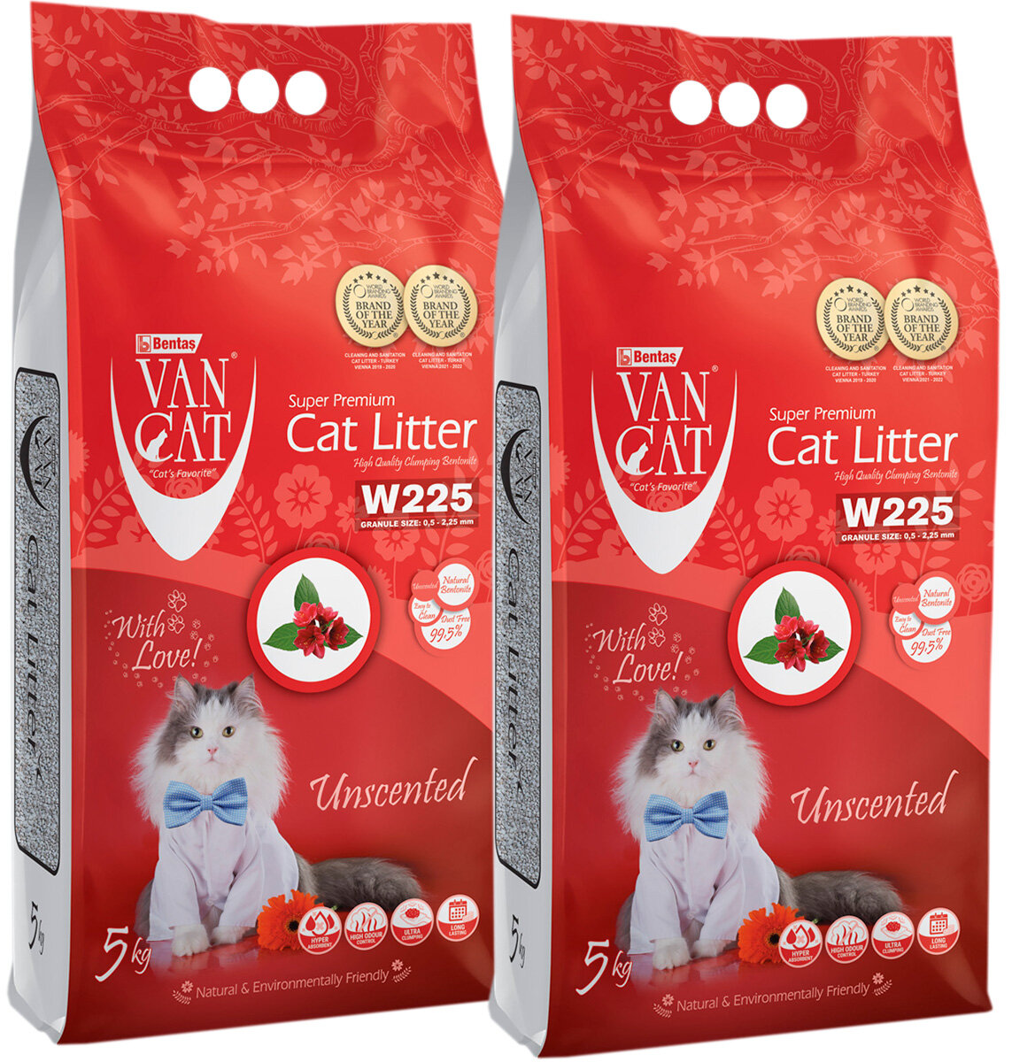 фото VAN CAT NATURAL наполнитель комкующийся для туалета кошек 100 % Натуральный (5 + 5 кг)