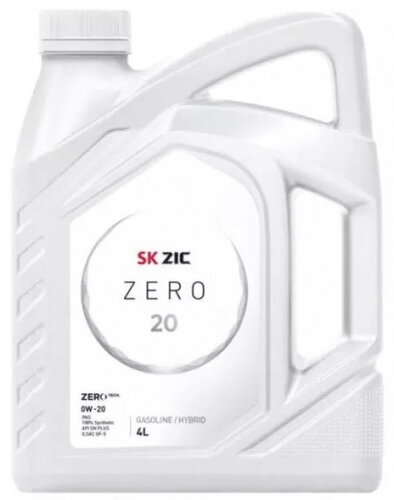 Моторное масло ZIC ZERO 20 0W-20 синтетическое 4 л