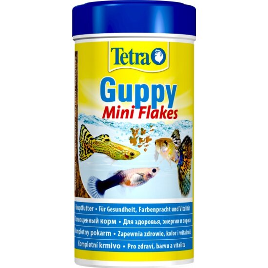 Корм для рыб TETRA Guppy основной корм для всех видов Гуппи, в хлопьях 250 мл.