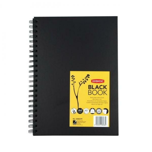 Derwent Скетчбук "Black Book" на спирали 200г/м2 А4 40л sela