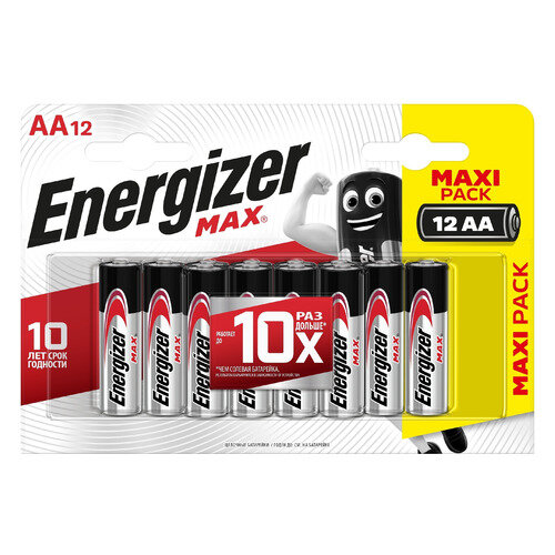 AA Батарейка Energizer Max, 12 шт.