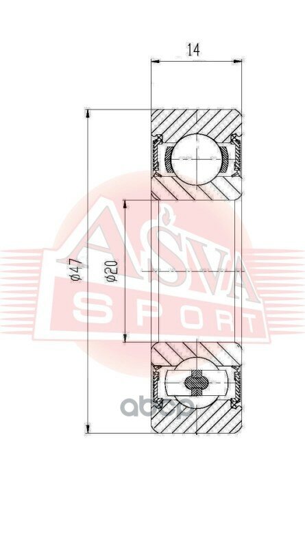 Подшипник Универсальный (20x47x14) ASVA арт. AB204714