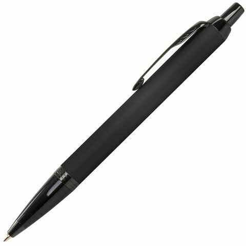 Ручка шариковая PARKER "IM Achromatic Black BT", комплект 3 шт., корпус черный матовый, нержавеющая сталь, синяя, 2127618