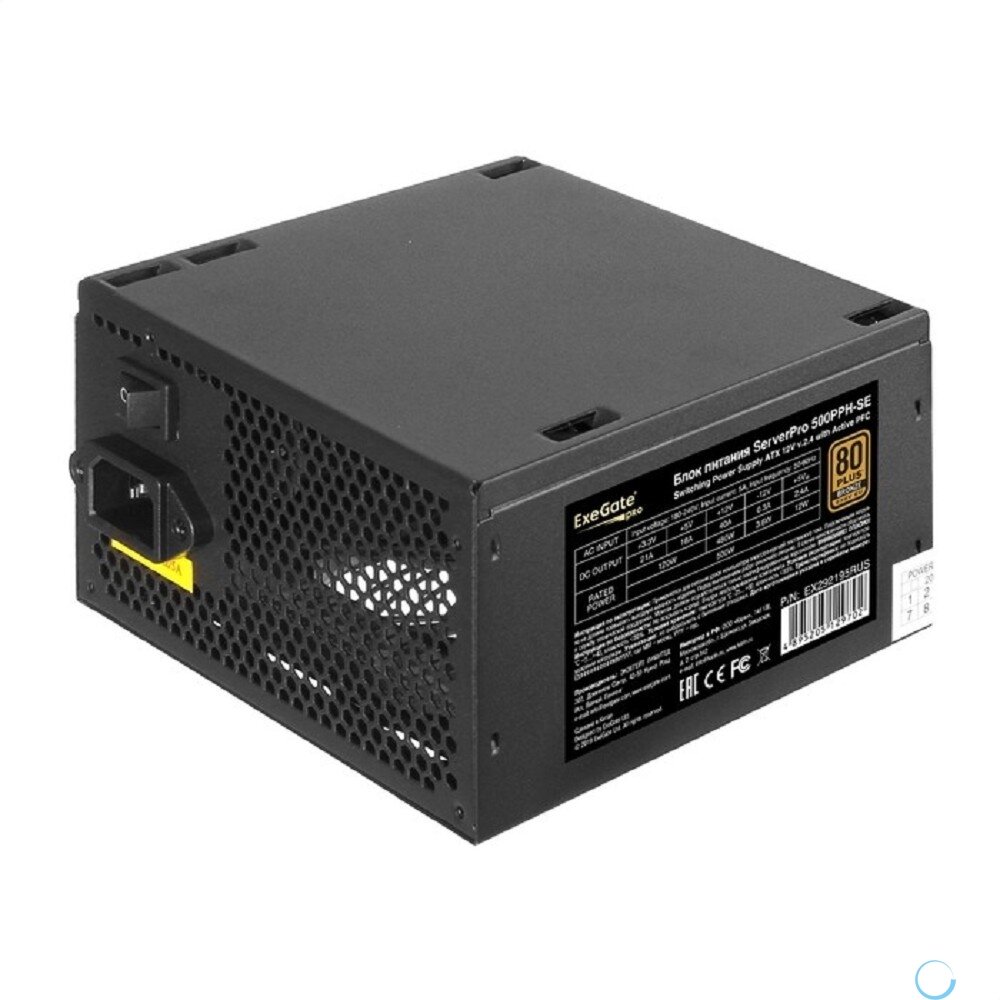 Exegate EX292195RUS Серверный БП 500W ExeGate ServerPRO 80 PLUS® Bronze 500PPH-SE (ATX for 3U+ cases APFC КПД 89% (80