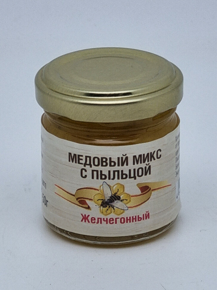 Порционный мёд Микс с пыльцой "Желчегонный" 50 гр