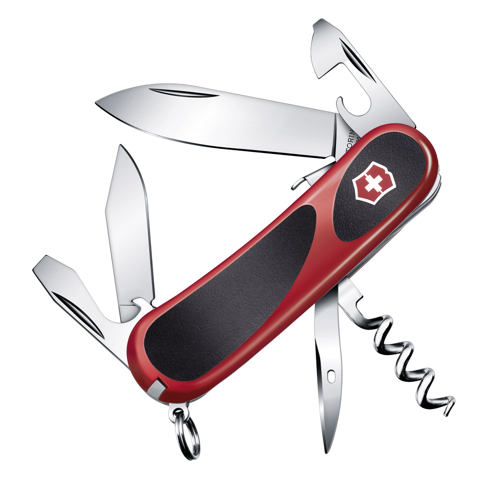 Нож перочинный Victorinox EvoGrip S101,85 мм 12 функций красно-чёрный, 2.3603.Sc