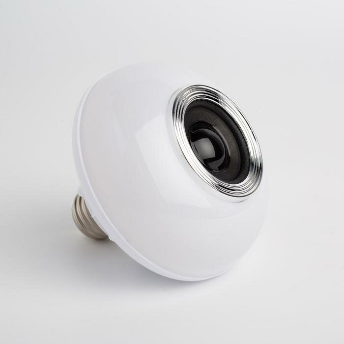 Luazon Lighting Лампа Световая тарелка, d10 см, 220V, 4 режима, пульт, музыка, цоколь Е27, RGB - фотография № 3