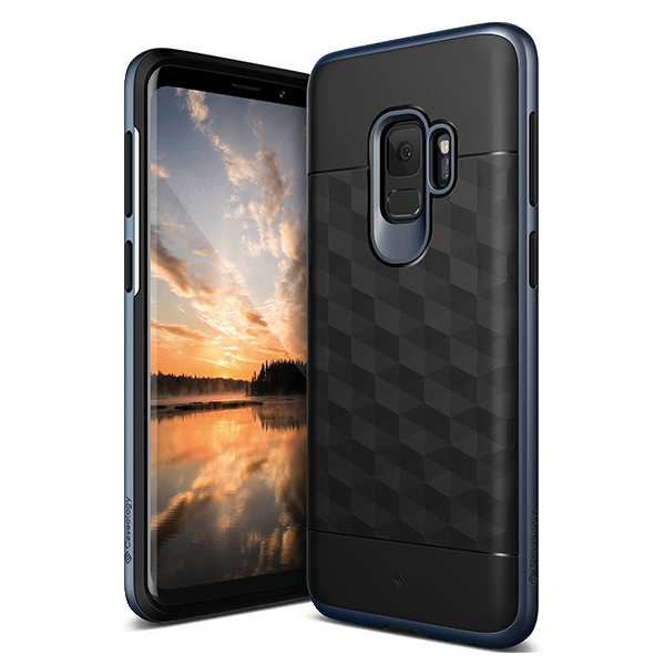 Чехол Caseology Parallax для Galaxy S9 Black / Deep Blue CO-GS9-ARM-BKDB