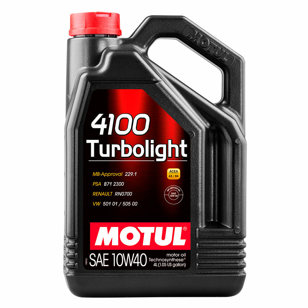 Синтетическое моторное масло Motul 4100 Turbolight 10W40