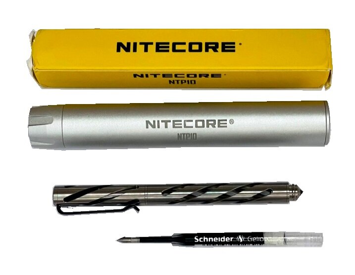 Тактическая ручка NiteCore NTP10 c корпусом из титанового сплава.