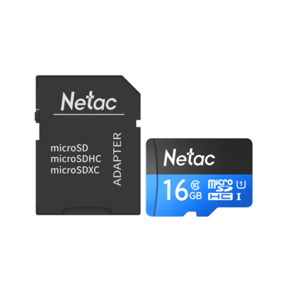 Netac Nt02p500stn-016g-r Карта памяти Netac MicroSD card P500 Standard 16GB, retail version w/SD ada .