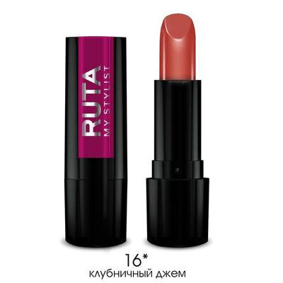 Губная помада Ruta Glamour Lipstick, тон 16, клубничный джем Ruta 4918867 .