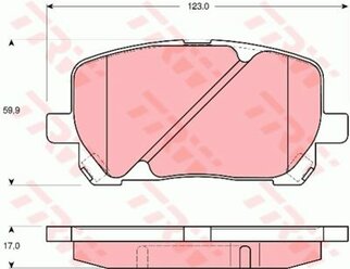 Колодки тормозные передние дисковые Toyota Ipsum 01>09 TRW GDB3315