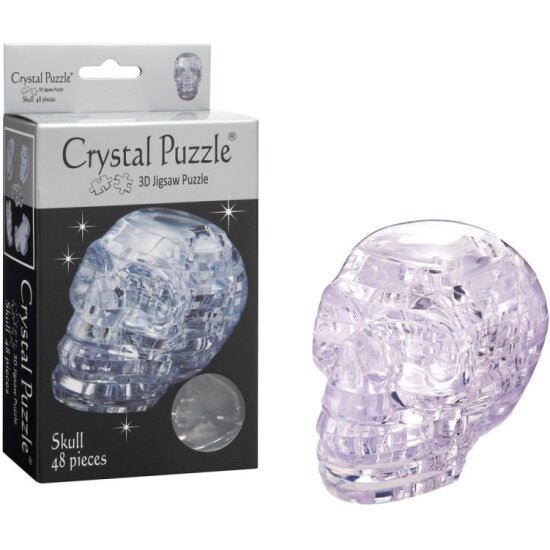 Пазл 3D Crystal Puzzle Череп серебристый