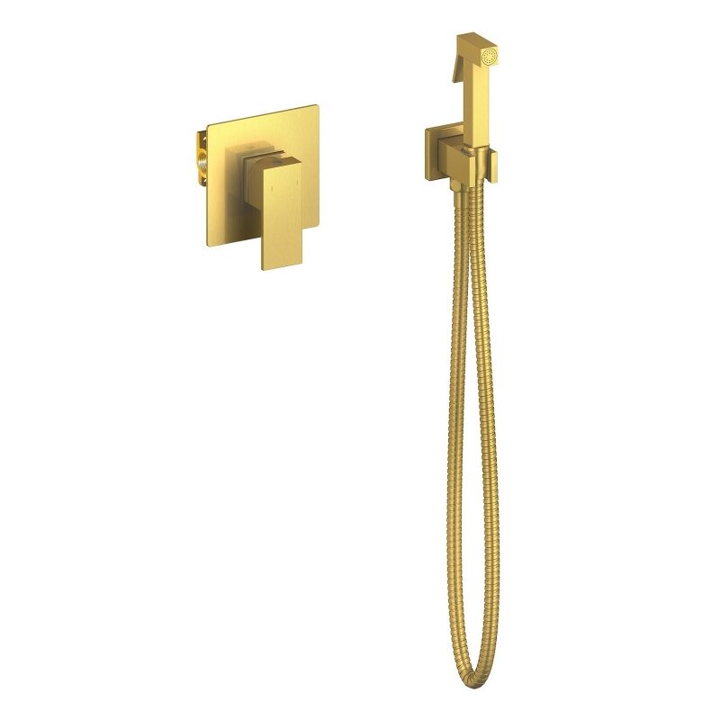 Гигиенический душ Timo Selene 2089/17SM со смесителем, золото матовое