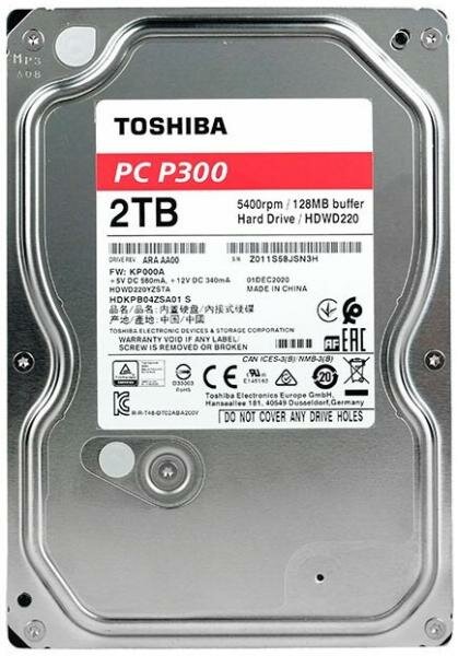 Жесткий диск 3.5 2 Tb 5400 rpmrpm 128 MbMb cache Toshiba HDWD220YZSTA SATA III 6 Gb/s