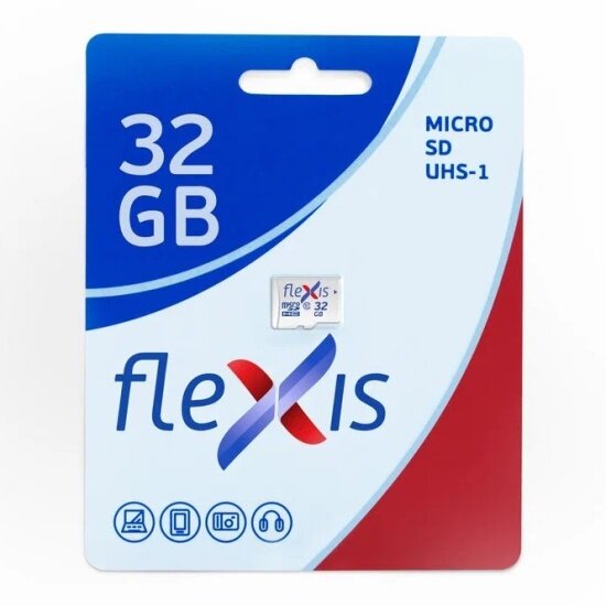 Карта памяти FLEXIS microSDHC 32Gb Class 10 UHS-I U1