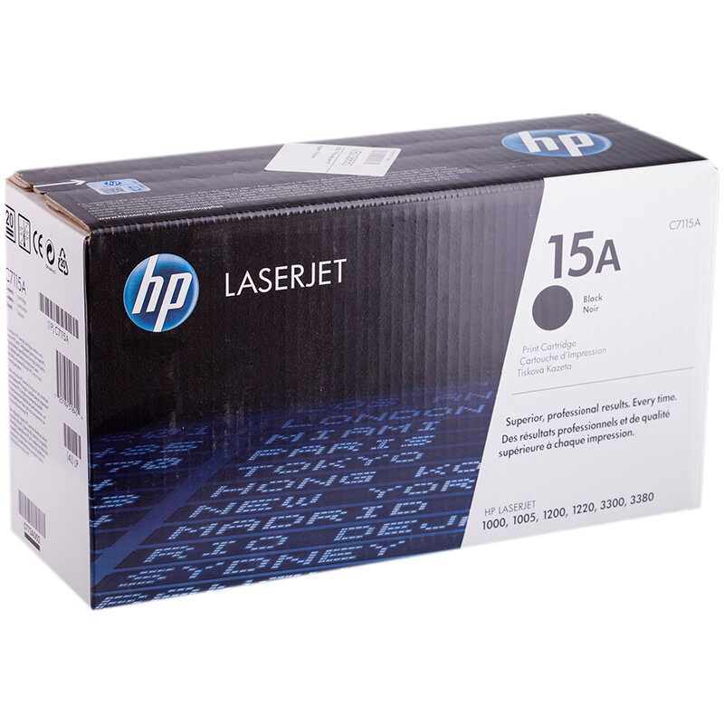 Картридж оригинальный HP C7115A (№15A) черный для LJ 1000/1005/1200/1220/3300/3330/3380 (2,5K) Hewlett Packard