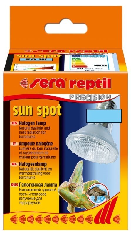 Лампа для террариума. Sera Reptil Sun Spot 75Вт