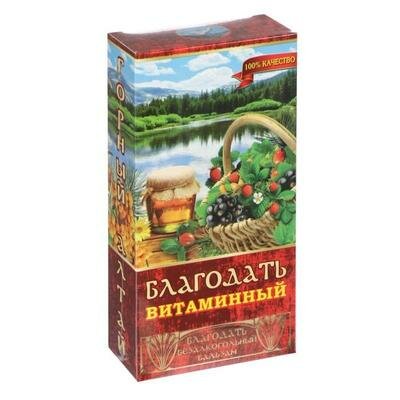 Бальзам безалкогольный "Благодать" витаминный, 250 мл Благодать с Алтая 3876351 .