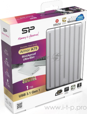 внешние Hdd/ssd Silicon Power Armor A75 1Tb Sp010tbphda75s3s .