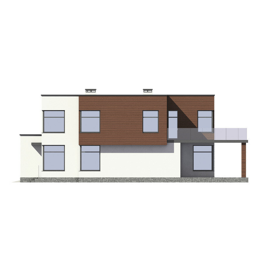 62-16A-Catalog-Plans - Проект двухэтажного дома из газобетона с террасой - фотография № 3