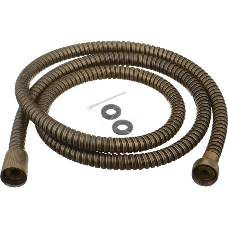 фото Шланг д/душа TERMA/MELODIA STANDARD BRONZE 1/2"*1/2" нерж. d14мм, L150см, 2-й зажим MKP20318BL_bz