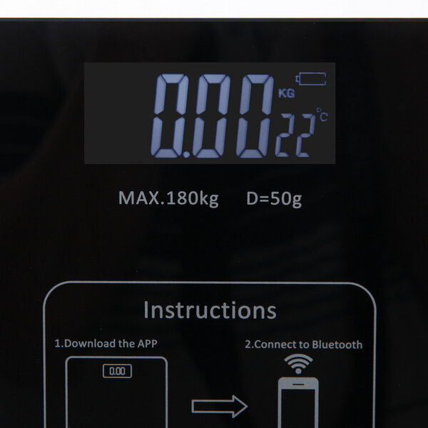 Весы напольные электронные «SMART - Style» 28*28*0,5 см, bluetooth (работает от 2хААА), Черный