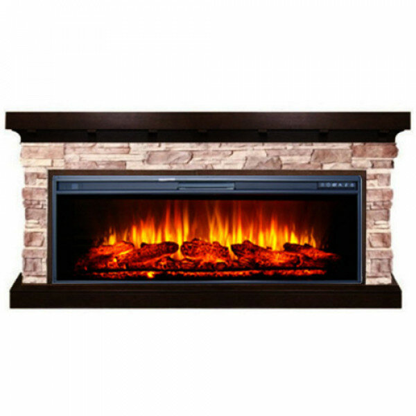 Электрокамин Interflame ФлегСтоун с очагом FreeSpace 50 венге