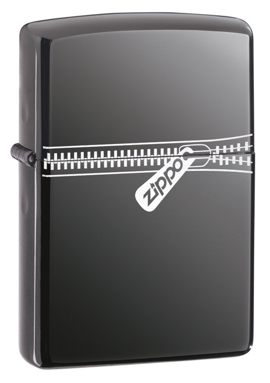 Зажигалка Zippo № 21088 с покрытием Black Ice, латунь/сталь, чёрная, глянцевая, 36x12x56 мм, 21088 - фотография № 1