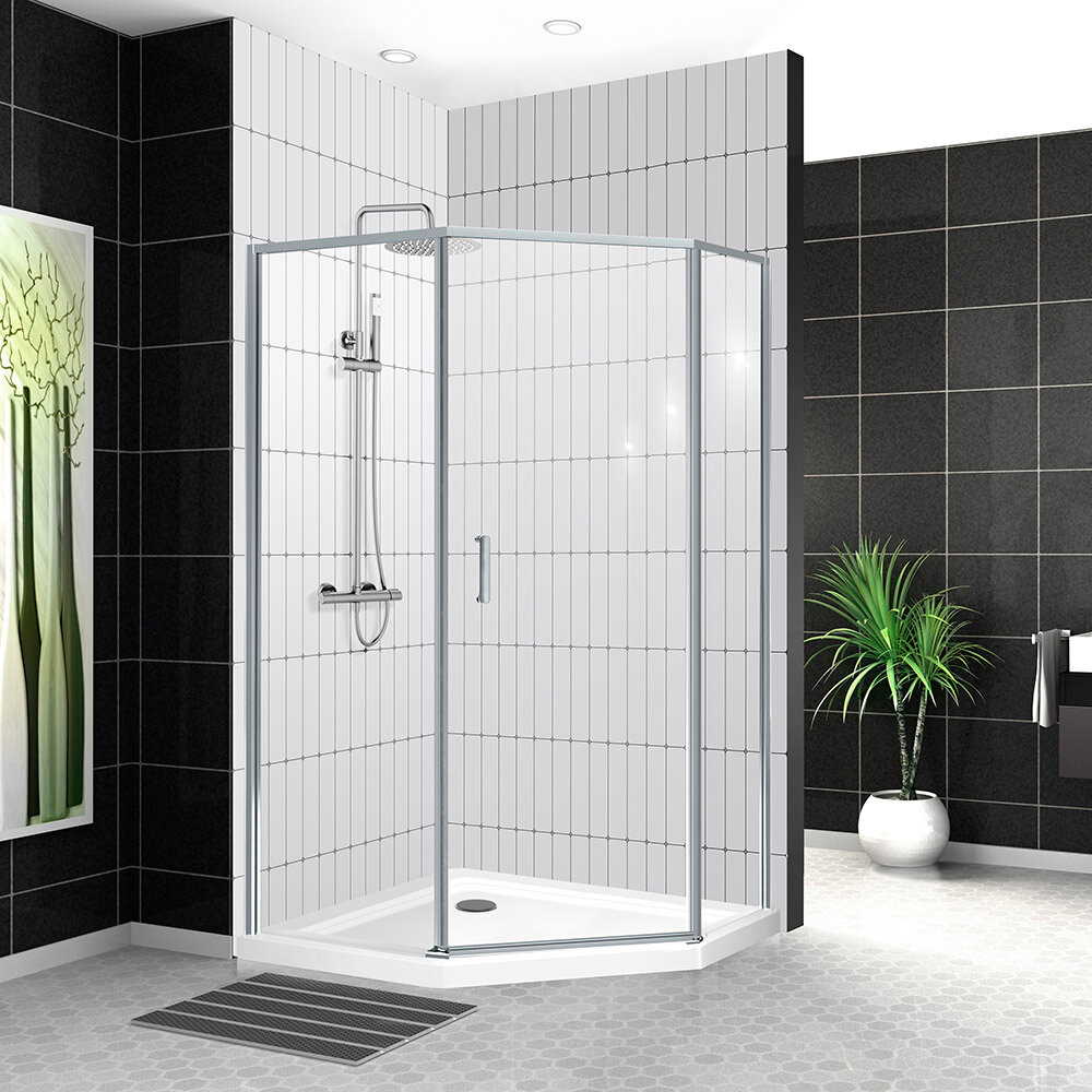 Душевой уголок BelBagno UNO-195 1950х1000х800 Хром UNO-195-PH-1-100/80-C-Cr