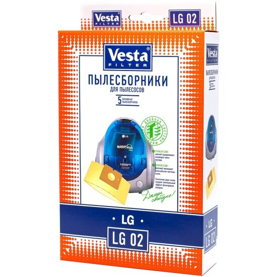 Vesta filter Бумажные пылесборники LG 02