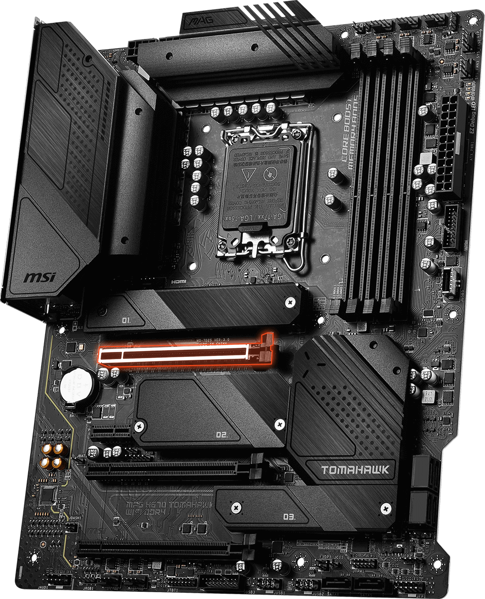 Материнская плата MSI MAG H670 TOMAHAWK WIFI DDR4 LGA 1700, Intel H670, DDR4, PCI-E 5.0, М, ATX RTL