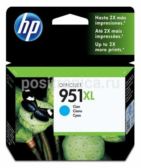Картридж HP 951XL голубой (cn046ae)