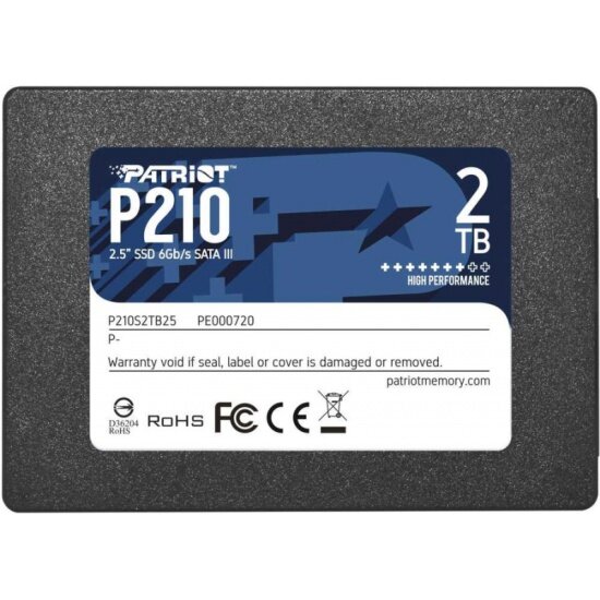 SSD диск Patriot Memory PATRIOT 2.5" P210 2.0 Тб SATA III NAND 3D P210S2TB25