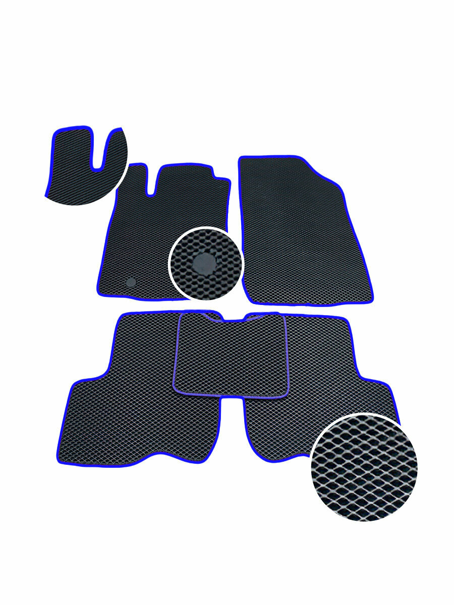 фото Автомобильные Eva коврики CHERY TIGGO 8 2018-н.в / 8 PRO 2021-н.в / 5 мест(синий цвет)