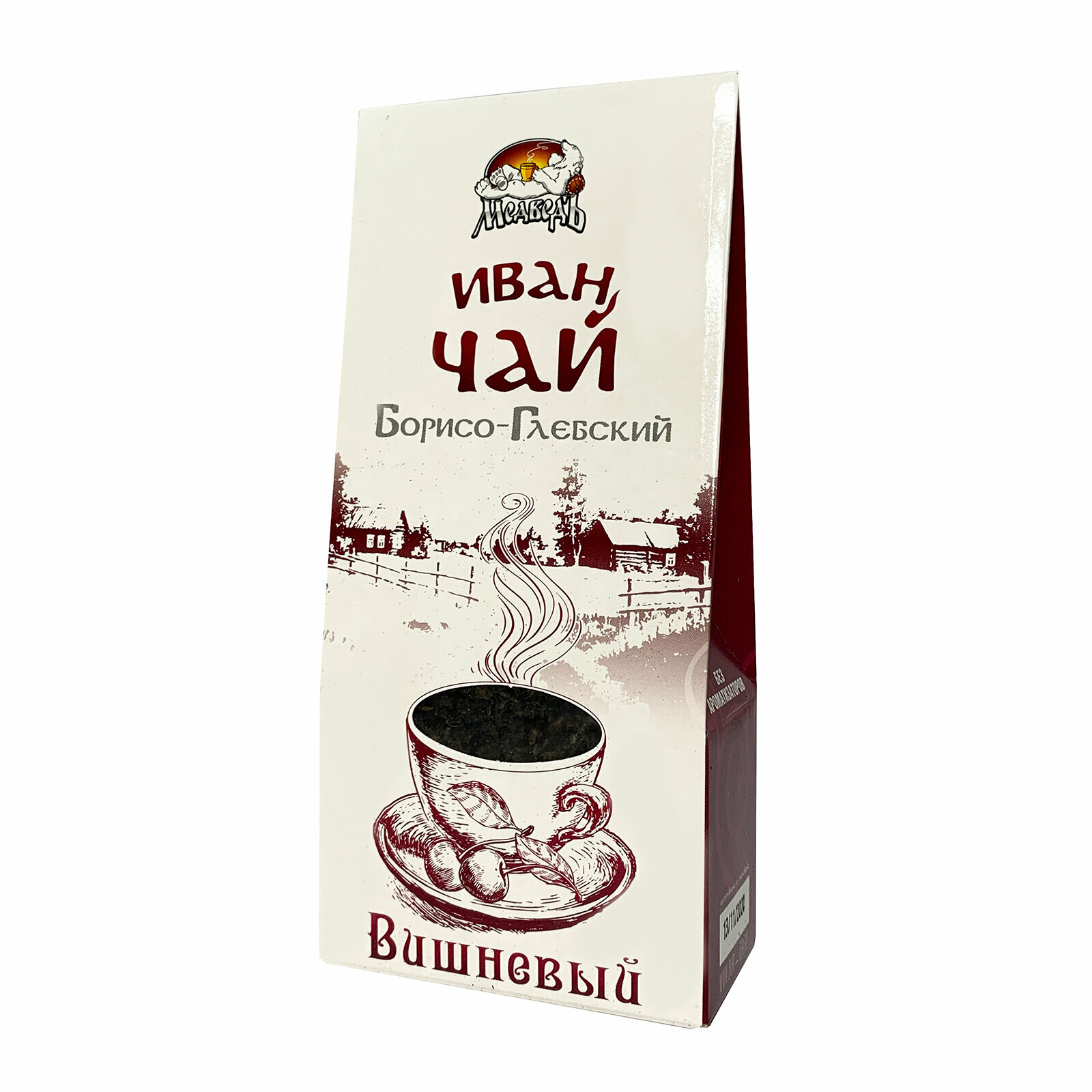 Чай Иван-чай "Борисоглебский" "вишневый"ферментированнный с листьями вишни, пачка