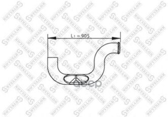 82-03770-Sx_труба Глушителя! Промежут. После Резон. 3-Изгrvi Premium/Magnum Euro Iii Dxi 11 Stellox арт. 8203770SX
