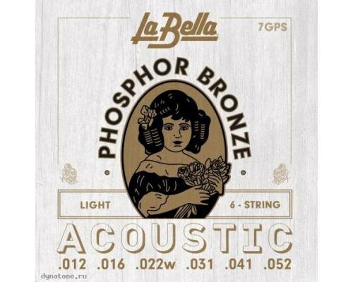 Струны для акустической гитары La Bella 7gps Phosphor Bronze - (12-52)
