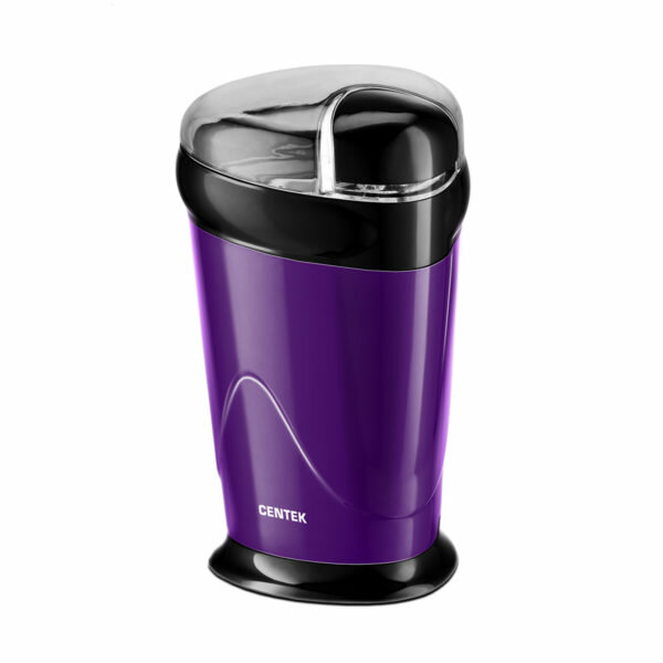 Кофемолка CENTEK CT-1358 Violet фиолет 200Вт, 60 г, 6 чашек ароматного кофе, прозрачная крышка