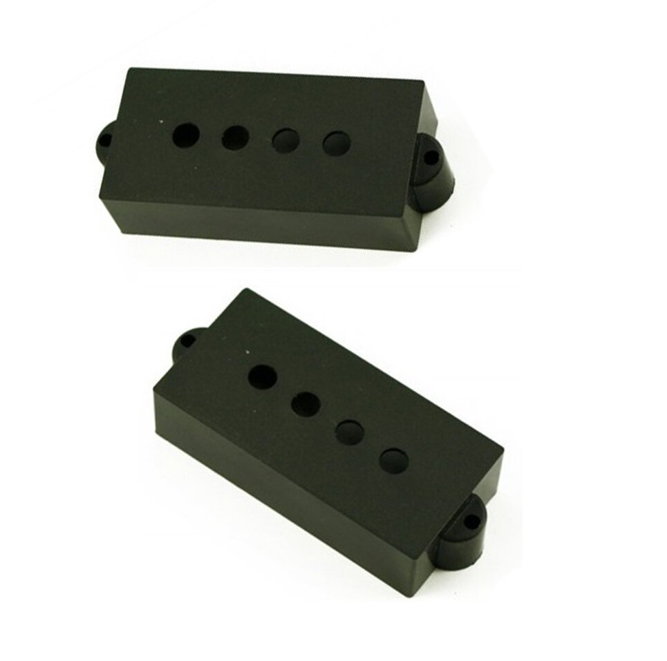 Набор из двух крышек звукоснимателя для сингла Precision Bass HOSCO OD-PB-CB черная